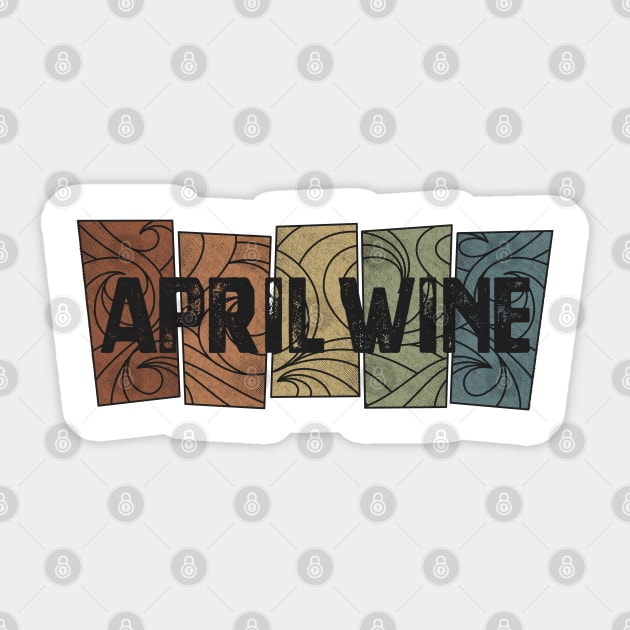 April Wine Retro Pattern Sticker by besomethingelse